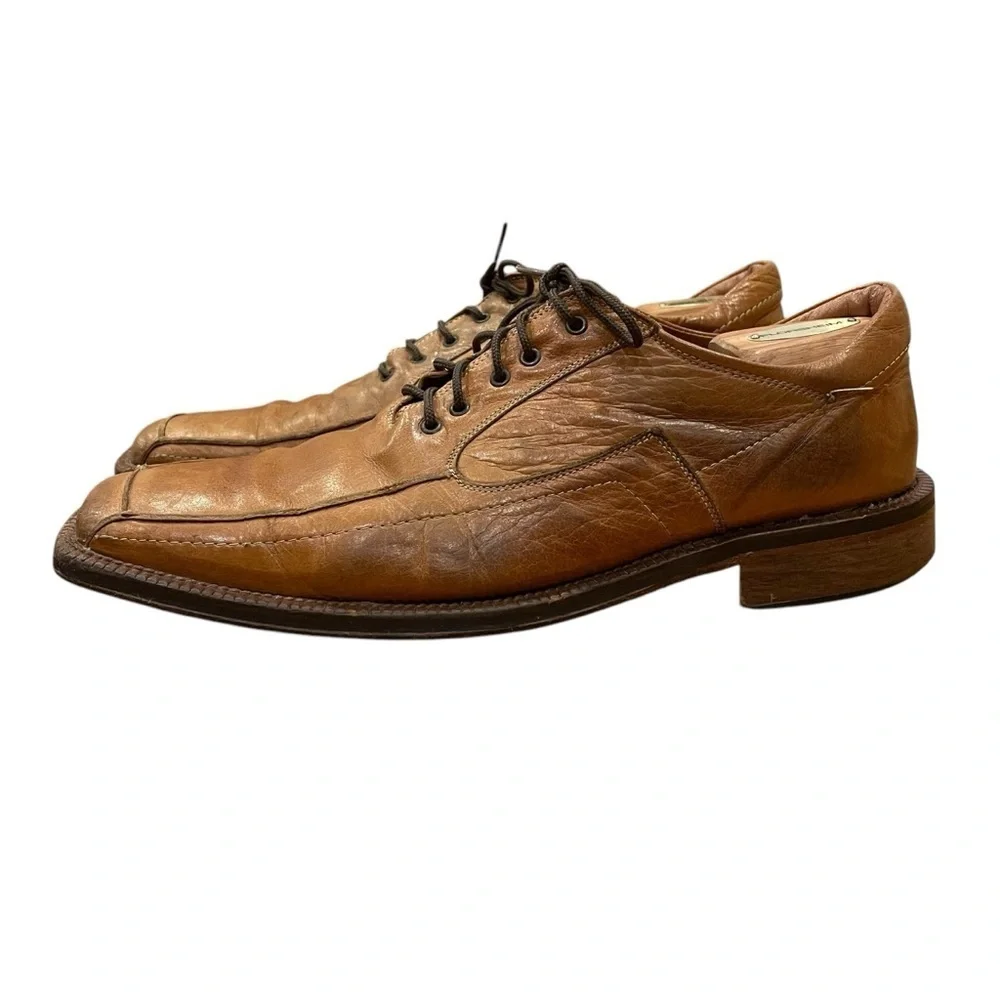 McKanty Leather Square Toe Loafer Dress Shoes Men’s Size 10 / EU 44 Brown Italy